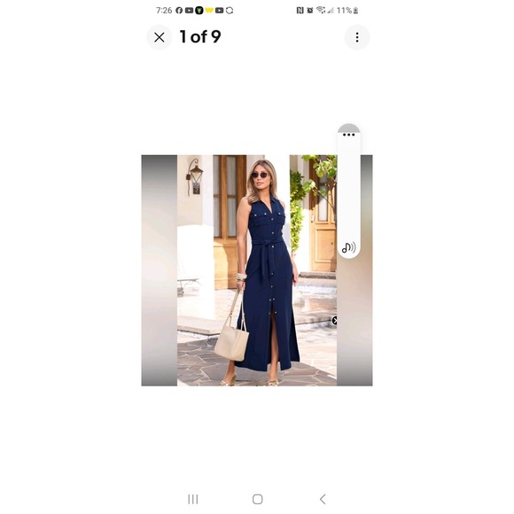 NEW Boston Proper Beyond Travel Button Front Collared Maxi Dress - Picture 1 of 8